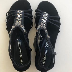 NWT Black embellished sparkle open toed sandal SIZE 7.5M